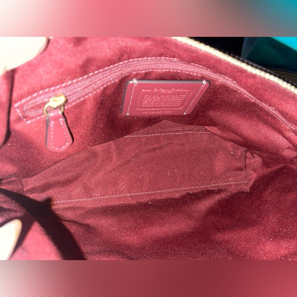 Coach Pebbled Leather Crossbody Bag in Taupe - Picture 4 of 16